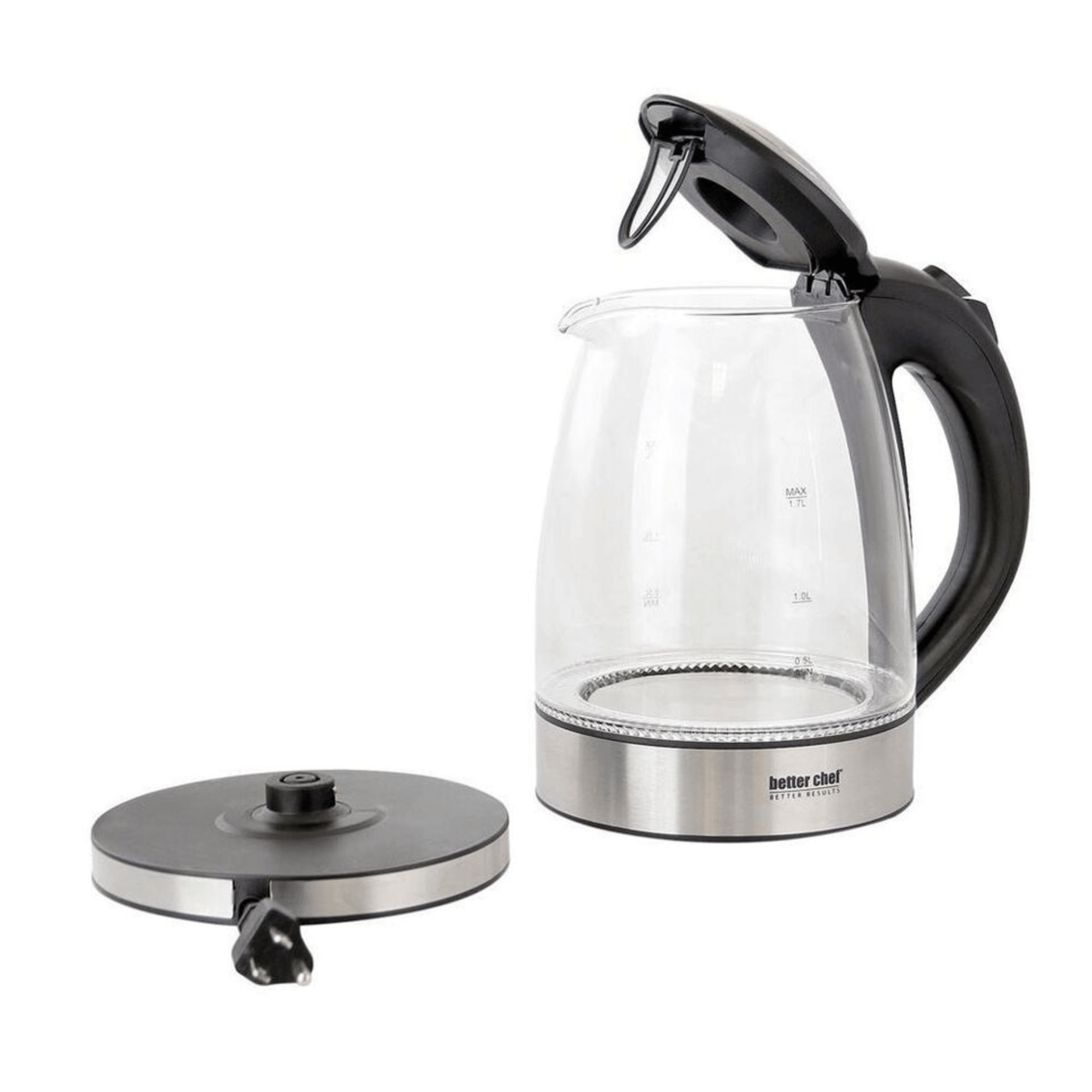 Better Chef 1500W 7-Cup Cordless Electric Borosilicate Glass Kettle