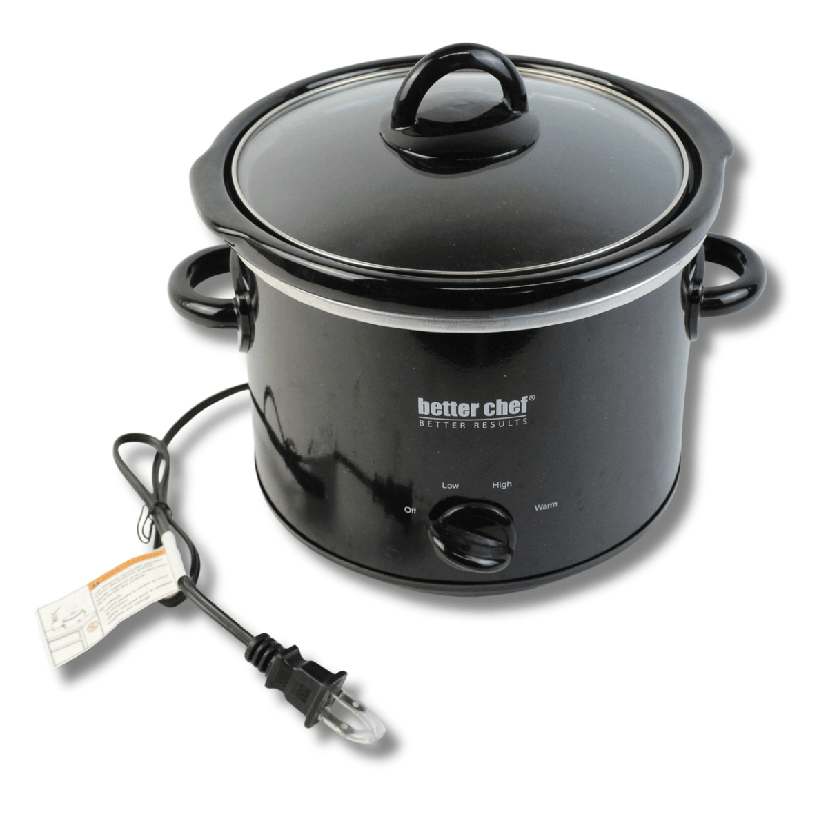 Better Chef 3-Quart Round Slow Cooker with Removable Stoneware Crock