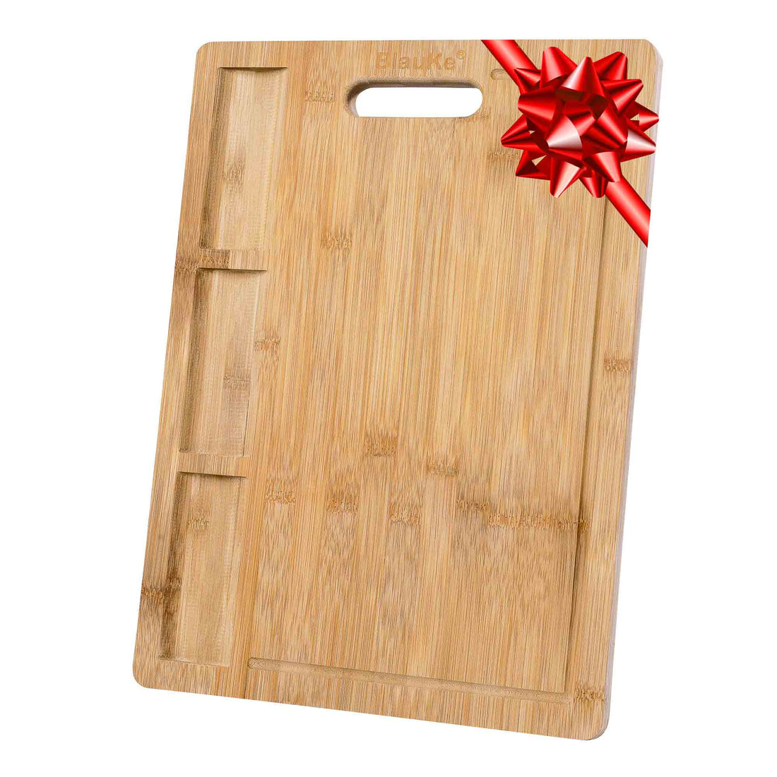 Wood cutting board on a kitchen counter