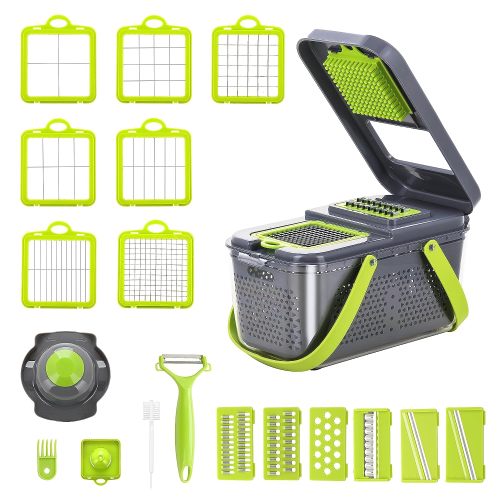 Vegetable chopper with container