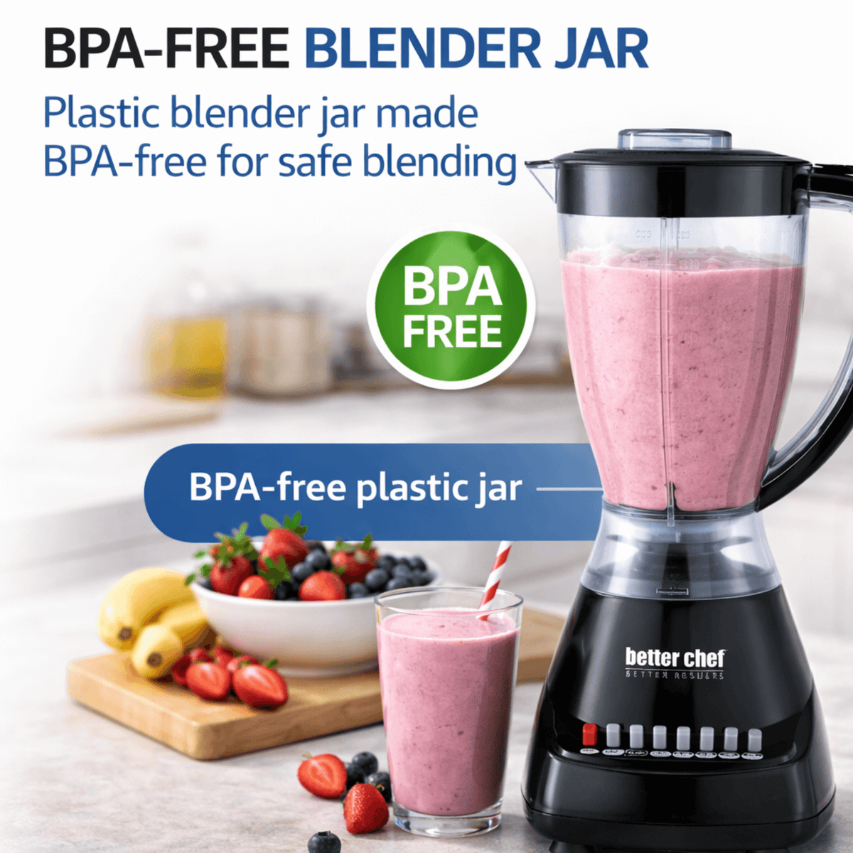 Better Chef 10-Speed 400W Plastic Jar Blender