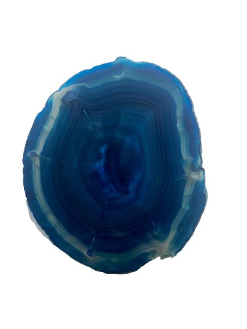 Agate Thin Serving Plate with Natural Trim