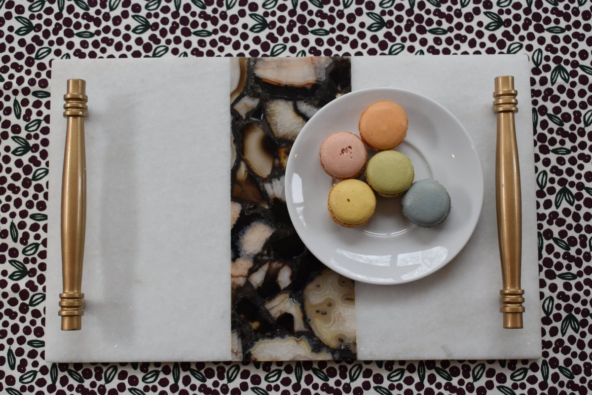 Marble Serving Tray with Handle