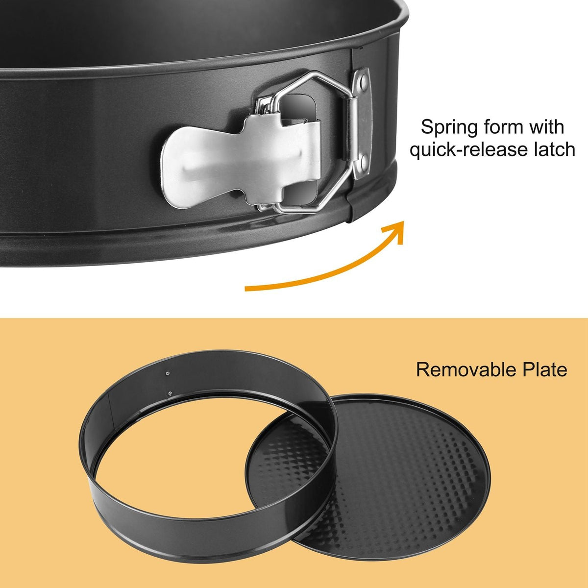 Non Stick Springform Cake Pan Leakproof 9in 10in 11in Bakeware Pan