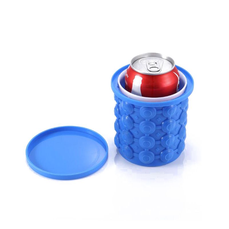 Multi-functional Portable Silicone Ice Maker Tray, Silicone Ice Bucket