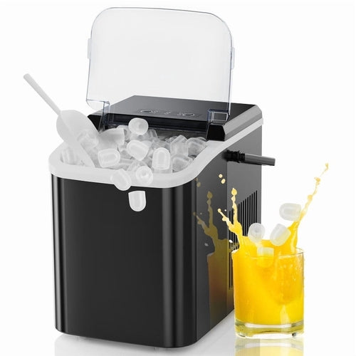 Countertop Ice Maker, 9 Bullet Ice Cubes in 6 Mins, 26lbs/24H, w/