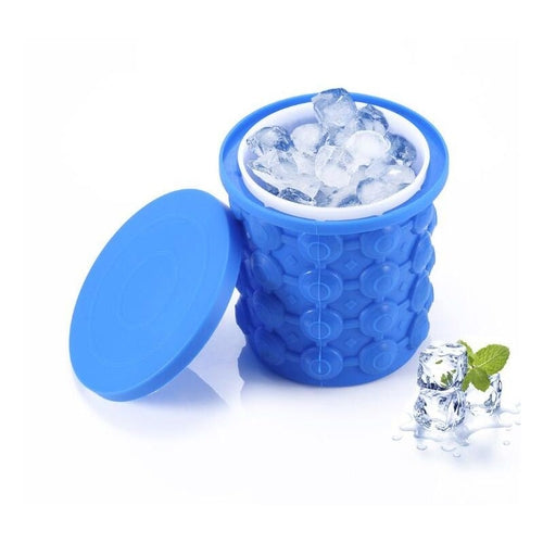 Multi-functional Portable Silicone Ice Maker Tray, Silicone Ice Bucket